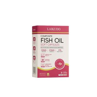 LAIKUDO高纯度深海复合鱼油软胶囊 600mg/粒*60粒