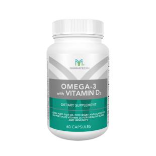美泰（Mannatech）维生素D3 Omega 3鱼油 60粒/瓶