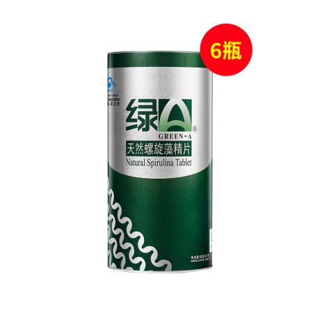 绿A（GreenA）天然螺旋藻精片0.5g*300粒/瓶【6瓶装】