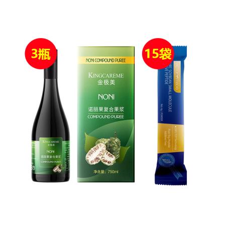 【复合健康饮品榜第一名】金极美(Kingcareme)诺丽果复合饮品【买3再送15支大豆肽】