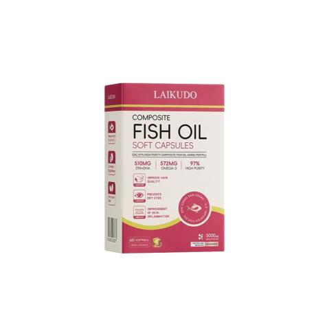 LAIKUDO高纯度深海复合鱼油软胶囊 600mg/粒*60粒