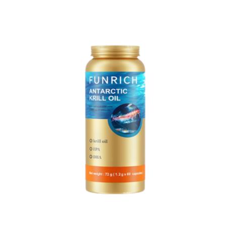 美国funrich（funrich）1200mg南极深海磷虾油 60粒