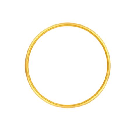 周大福简约素圈足金黄金手镯 58mm 足金 约15.25g